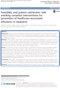 Cover page: Feasibility and patient satisfaction with smoking cessation interventions for prevention of healthcare-associated infections in inpatients