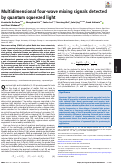 Cover page: Multidimensional four-wave mixing signals detected by quantum squeezed light
