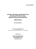 Cover page: Land Use, Urban Design, and Non-Work Travel: Reproducing for Portland, Oregon, Empirical Tests from other Urban Areas