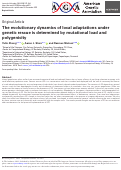 Cover page: The evolutionary dynamics of local adaptations under genetic rescue is determined by mutational load and polygenicity