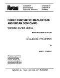 Cover page: Housing Issues After Disasters