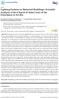 Cover page: Lighting Features in Historical Buildings: Scientific Analysis of the Church of Saint Louis of the Frenchmen in Sevilla