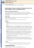 Cover page: Global Research Trends on Early-Life Feeding Practices and Early Childhood Caries: A Systematic Review