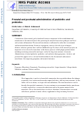 Cover page: Prenatal and postnatal administration of prebiotics and probiotics