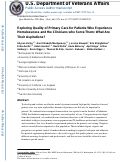 Cover page: Exploring Quality of Primary Care for Patients Who Experience Homelessness and the Clinicians Who Serve Them: What Are Their Aspirations?
