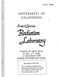 Cover page: FISSION OF GOLD WITH 112-MeV C12 IONS: A YIELD-MASS AND CHARGE-DISTRIBUTION STUDY