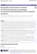 Cover page: Geography and elevation as drivers of cloacal microbiome assemblages of a passerine bird distributed across Sulawesi, Indonesia