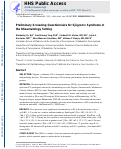 Cover page: Preliminary Screening Questionnaire for Sjögren's Syndrome in the Rheumatology Setting