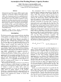 Cover page: An Analysis of the Working Memory Capacity Paradox