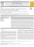 Cover page: Alternative causal inference methods in population health research: Evaluating tradeoffs and triangulating evidence.