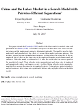 Cover page: Crime and the Labor Market in a Search Model with Pairwise-Efficient Separations