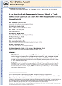 Cover page: Overreactive brain responses to sensory stimuli in youth with autism spectrum disorders.