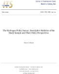 Cover page: The Hydrogen Policy Survey: Descriptive Statistics of the Study Sample and Their Policy Perspectives