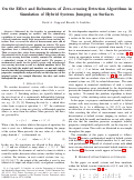 Cover page: On the effect and robustness of zero-crossing detection algorithms in simulation of hybrid systems jumping on surfaces