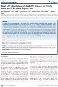 Cover page: Basal LAT-diacylglycerol-RasGRP1 Signals in T Cells Maintain TCRα Gene Expression