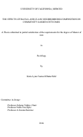 Cover page: THE EFFECTS OF RACIAL AND CLASS NEIGHBORHOOD COMPOSITION ON COMMUNITY GARDEN OUTCOMES