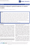 Cover page: Radiation-induced myeloid leukemia in murine models