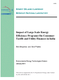 Cover page: Impact of Large Scale Energy Efficiency Programs On Consumer Tariffs and Utility Finances in India