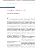 Cover page: Holding the Readmission Gates: Incentivizing Quality and Cost-Effective Care for Heart Failure.