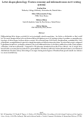 Cover page: Letter shapes phonology:  Feature economy and informativeness in 43 writing systems