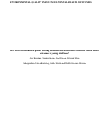 Cover page of How does environmental quality during childhood and adolescence influence mental healthoutcomes in young adulthood?
