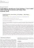 Cover page: Nephrolithiasis and Polycystic Ovary Syndrome: A Case-Control Study Evaluating Testosterone and Urinary Stone Metabolic Panels