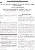 Cover page: Effect of Single-dose Azithromycin on Pneumococcal Carriage and Resistance: A Randomized Controlled Trial