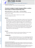 Cover page: Structural correlates of spoken language abilities: A surface-based region-of interest morphometry study