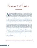 Cover page: Access to Choice