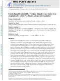 Cover page: Family-Based Treatment for Pediatric Obesity: Case Study of an Adaptation for a Non-Psychiatric Adolescent Population