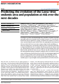 Cover page: Predicting the evolution of the Lassa virus endemic area and population at risk over the next decades