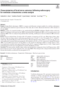 Cover page: Characterization of facial nerve outcomes following radiosurgery for vestibular schwannoma: a meta-analysis.