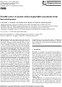 Cover page: Possible source of ancient carbon in phytolith concentrates from harvested grasses