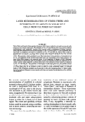 Cover page: Laser microirradiation of stress fibers and intermediate filaments in non-muscle cells from cultured rat heart