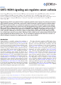 Cover page: SIRT1–NOX4 signaling axis regulates cancer cachexia