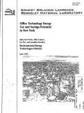 Cover page: Office Technology Energy Use and Savings Potential in New York
