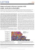 Cover page: Improved maize reference genome with single-molecule technologies