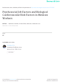 Cover page: Psychosocial job factors and biological cardiovascular risk factors in Mexican workers