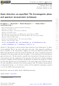 Cover page: Axion detection via superfluid 3He ferromagnetic phase and quantum measurement techniques