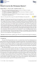 Cover page: What Is Lost in the Weismann Barrier?