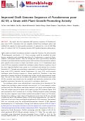 Cover page: Improved Draft Genome Sequence of Pseudomonas poae A2-S9, a Strain with Plant Growth-Promoting Activity