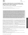 Cover page: Feasibility of clinical detection of cervical dysplasia using angle‐resolved low coherence interferometry measurements of depth‐resolved nuclear morphology