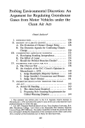 Cover page: Proving Environmental Discretion: An Argument for Regulating Greenhouse Gases from Motor Vehicles under the Clean Air Act