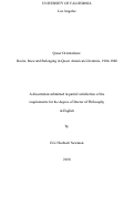 Cover page: Queer Orientations: Desire, Race and Belonging in Queer American Literature, 1900-1940