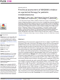 Cover page: Preclinical assessment of MAGMAS inhibitor as a potential therapy for pediatric medulloblastoma