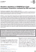 Cover page: Allosteric regulation in CRISPR/Cas1-Cas2 protospacer acquisition mediated by DNA and Cas2