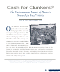 Cover page: Cash for Clunkers? The Environmental Impact of Mexico's Demands for Used Vehicles