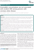 Cover page: Uromodulin concentrations are not associated with incident CKD among persons with Coronary artery disease