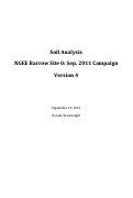 Cover page: Soil Analysis: NGEE Barrow Site 0: Sep. 2011 Campaign