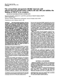 Cover page: The extracellular glycoprotein SPARC interacts with platelet-derived growth factor (PDGF)-AB and -BB and inhibits the binding of PDGF to its receptors.